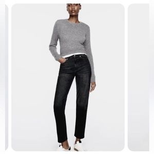 NWT Zara Classic Mom Jeans Black Size 2 NWT